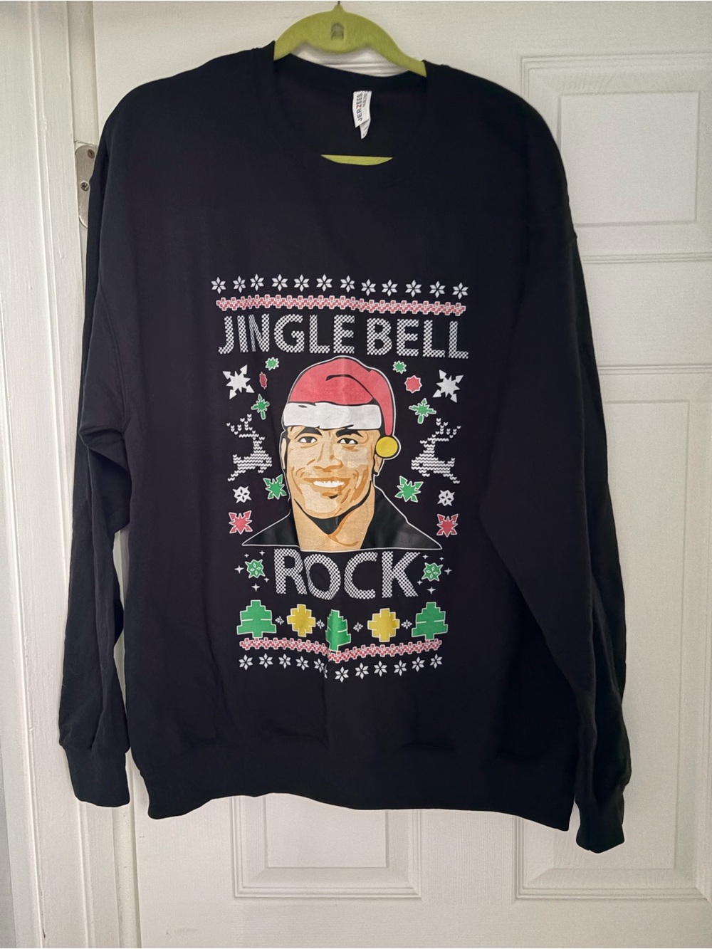 Men's Black Holiday Sweater Jingle Bell Rock Size XL NWOT